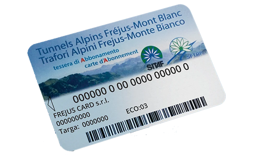 Frejus Card pentru taxele tunelurilor alpine